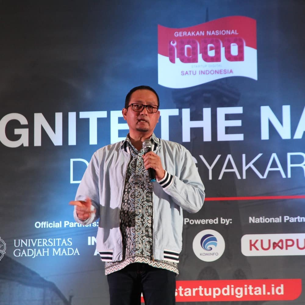 Dirjen Aptika Semuel A Pangerapan memberi paparan di Ignite The Nation Yogyakarta