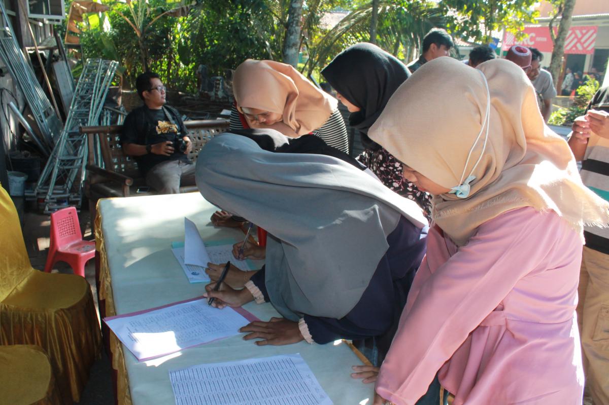 Para peserta yang berasal dari pelajar dan mahasiswa dari Kabupaten Banyumas