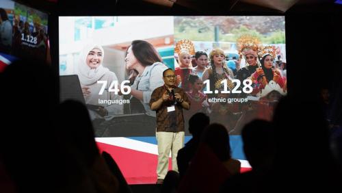 Direktur Pemberdayaan Informatika, Bonifasius Wahyu Pudjianto saat memberikan sambutan pada acara Networking Dinner Gerakan Nasional 1000 Startup Digital di Jakarta, Sabtu (04/03/2023).