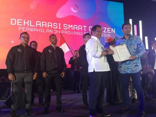 34 deklarator Smart Citizen Indonesia mendeklarasikan diri untuk menciptakan dan berpartisipasi aktif dalam terciptanya ekosistem digital inklusif